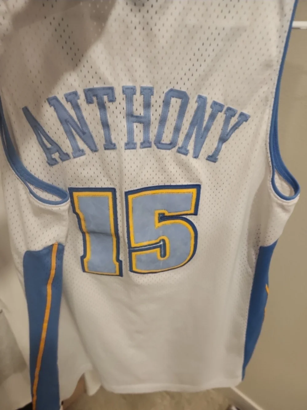 Carmelo Anthony NBA Denver Nuggets Vintage White Nike Men's Size Large Good Cond